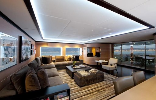 superyacht SOFIA 3's main salon