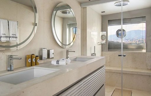 Ensuite on luxury yacht ARSANA