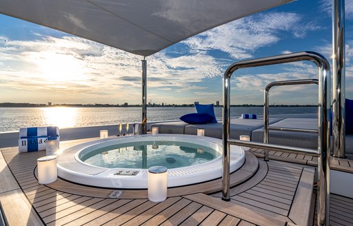 Jacuzzi onboard Charter yacht TOP FIVE II