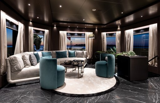 salon area on board superyacht SOLO 