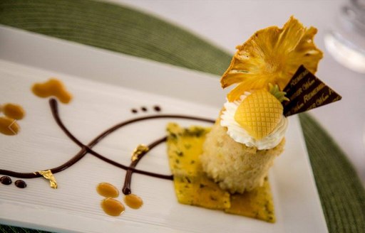 dessert served up by Chef Daniela Sanchez at the Antigua Charter Yacht Show 2016