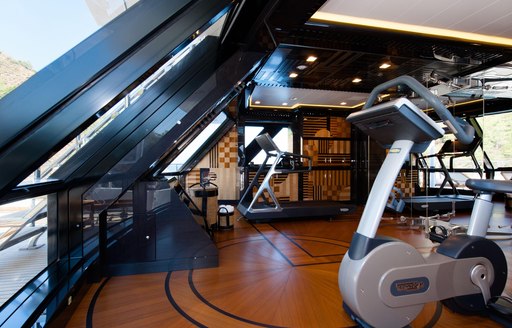 Gym on board superyacht AXIOMA