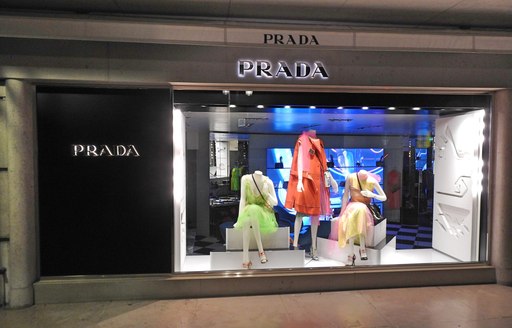 branch of designer clothes shop prada in monaco