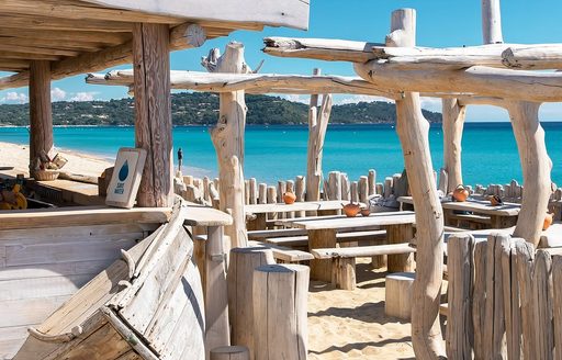 Club 55 St Tropez beach dining area
