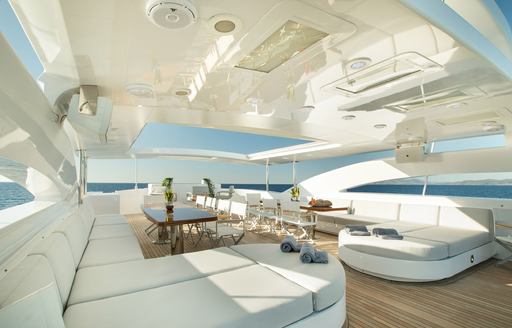 Charter yacht VERTIGO exterior seating 