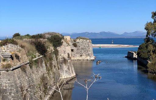Agia Mavra Fort Lefkada water
