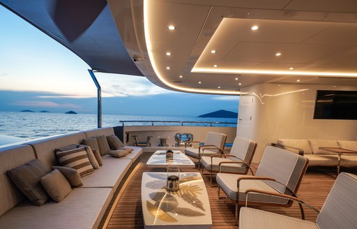 glorious interior onboard superyacht charter SNOW 5