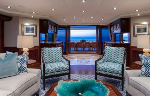 Charter yacht AVALON interior lounge