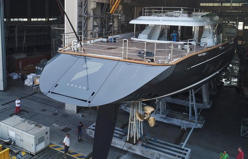 sailing yacht SEVEN prepares to hit the water