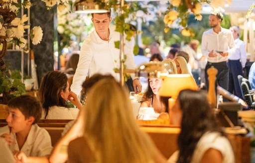 La Mome Monte-Carlo Monaco dining area and people