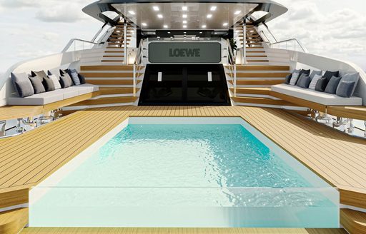 Charter yacht LOEWE swimming pool
