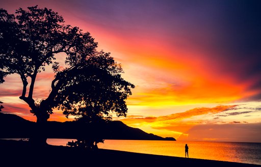 sunset on costa rica beach