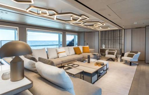 Charter yacht AKULA interior lounge area