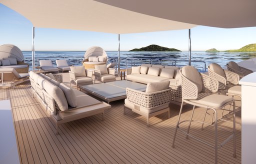 Charter yacht ELENI exterior seating area