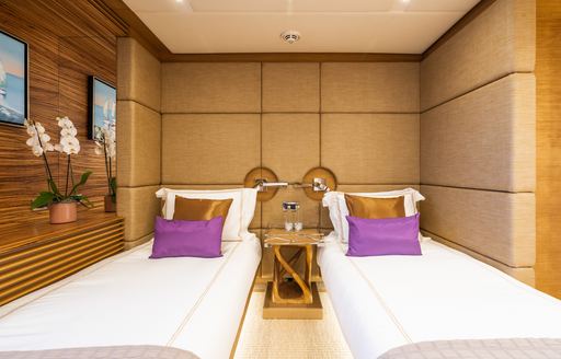 Twin cabin onboard charter yacht SERENITY