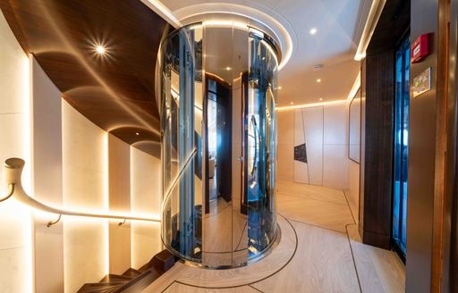 Superyacht charter SYMMETRY elevator