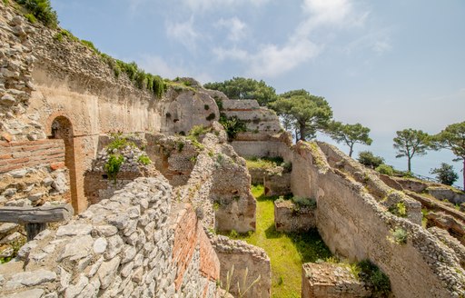 Remains of Villa Jovis in Italy