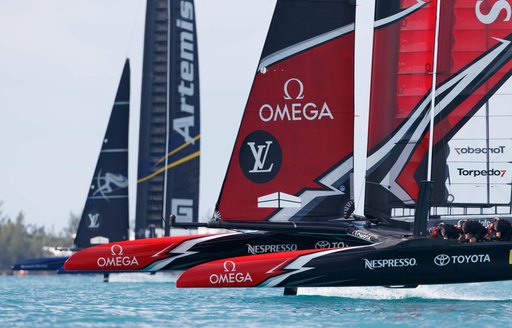 America's Cup Emirates Team New Zealand team in action