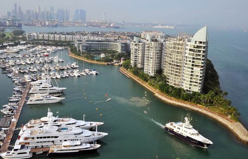 Superyachts on display at the 2014 Singapore Yacht Show