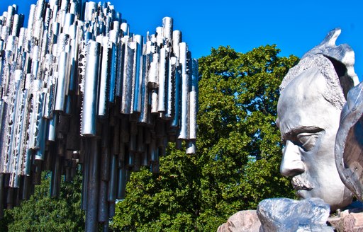 Sculptures in the port city of Helsinki, Finland