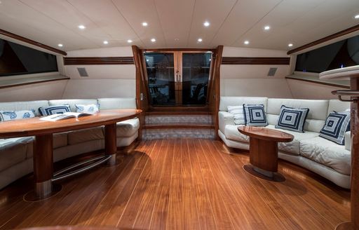 Charter yacht THANDEKA interiors with seating