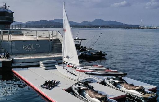 Charter yacht BOLD Jet Ski dock and toys