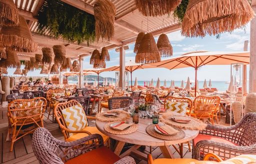 Tiki Beach St Tropez dining area