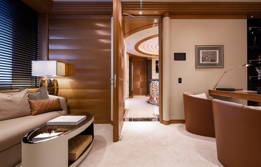 Plush interiors onboard charter yacht MAR