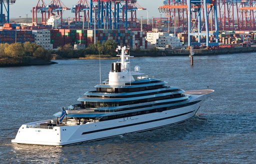 kaos yacht leaves lurssen's blohm and voss facilities