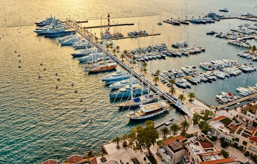 aerial view of Porto Montenegro 