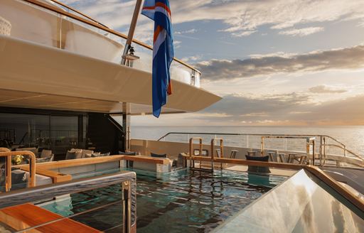 Superyacht charter SILVER FOX swimming pool
