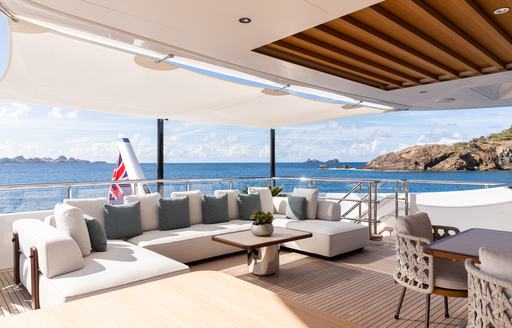Exteriors onboard charter yacht MINE GAMES