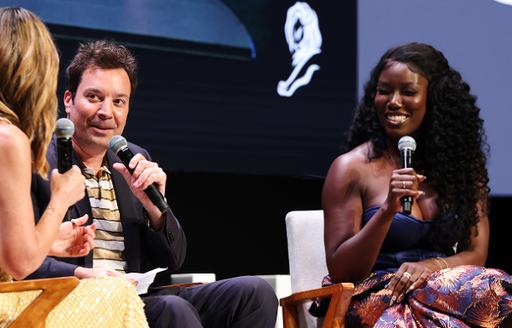 Jimmy Fallon and two guests at Cannes Lions