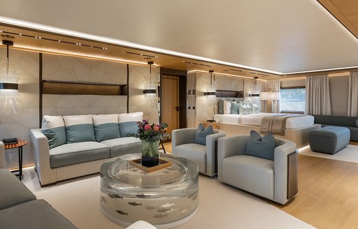 seating space on superyacht la datcha