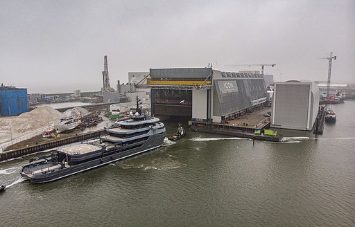 RAGNAR explorer yacht being launched