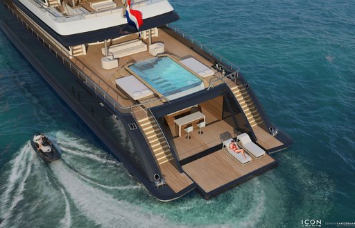 Design for M/Y ICON's luxurious new beach club