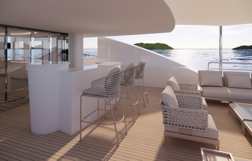 Charter yacht ELENI exterior wet bar