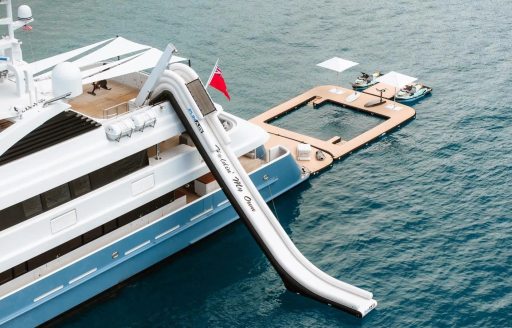 Charter yacht HOLDIN' MY OWN water slide