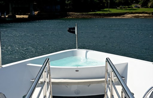 luxury charter yacht tango swimming pool