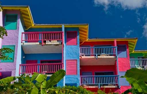 Colored houses in the British Virgin Islands
