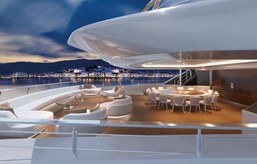 opari yacht aft deck alfresco seating area