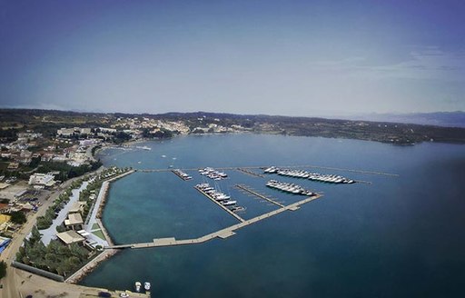 rendering of new marina in Port Heli, Greece