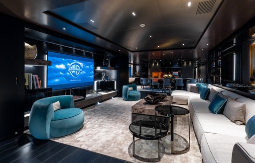 cinema room on board superyacht solo