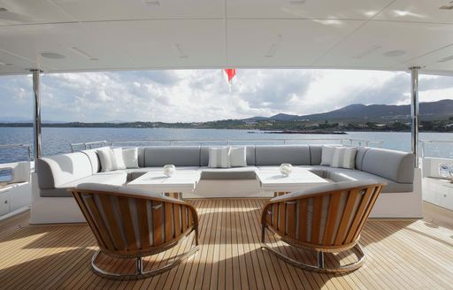 Charter yacht WILLOW exteriors with seating 