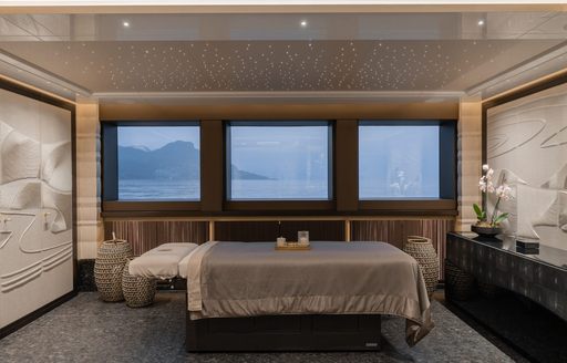 Massage room onboard charter yacht KISMET