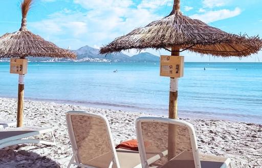 Platja de Muro Mallorca beach loungers
