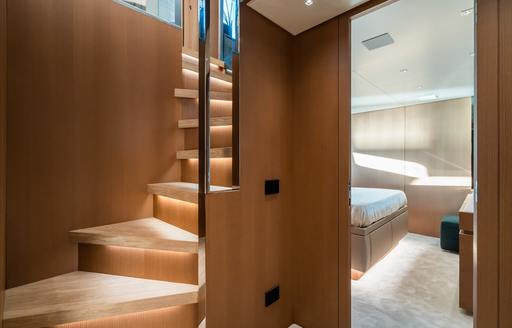 Charter yacht ZATARA II stairwell