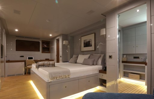 owners suite on luxury yacht only now