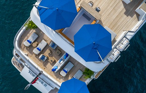 exterior seating onboard new superyacht top five ii