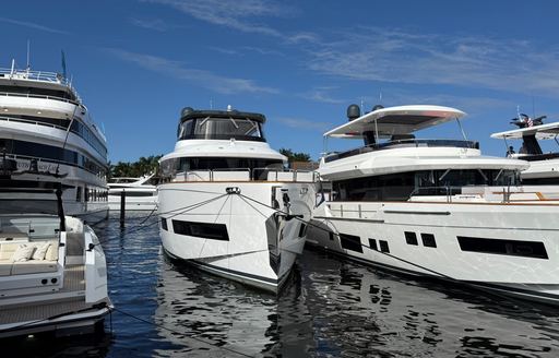 Superyachts berthed at FLIBS